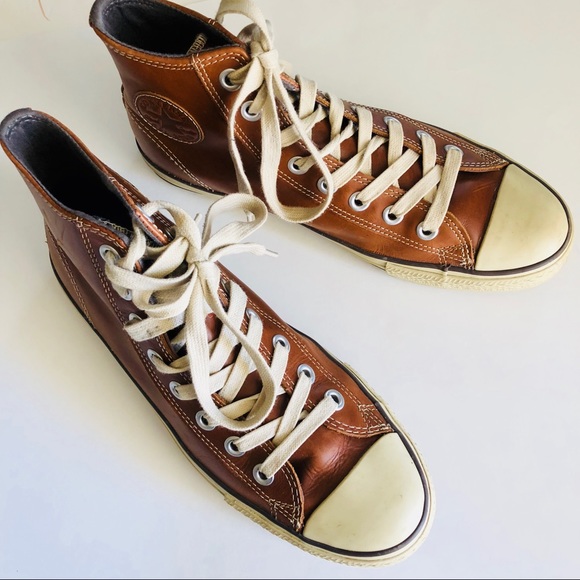 converse brown leather boots